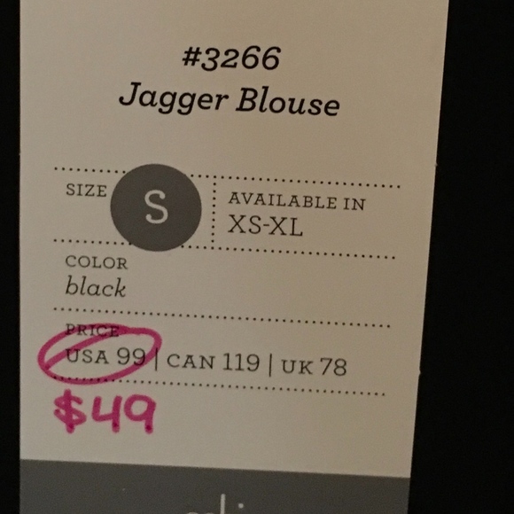 CAbi Black Jagger Blouse Vintage Look #3266 Small - Picture 6 of 7